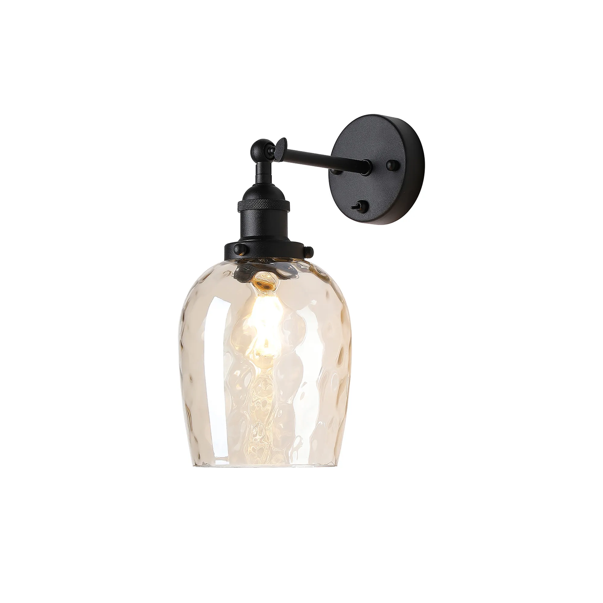 Cawdor Matt Black Wall Lights Deco Armed Wall Lights